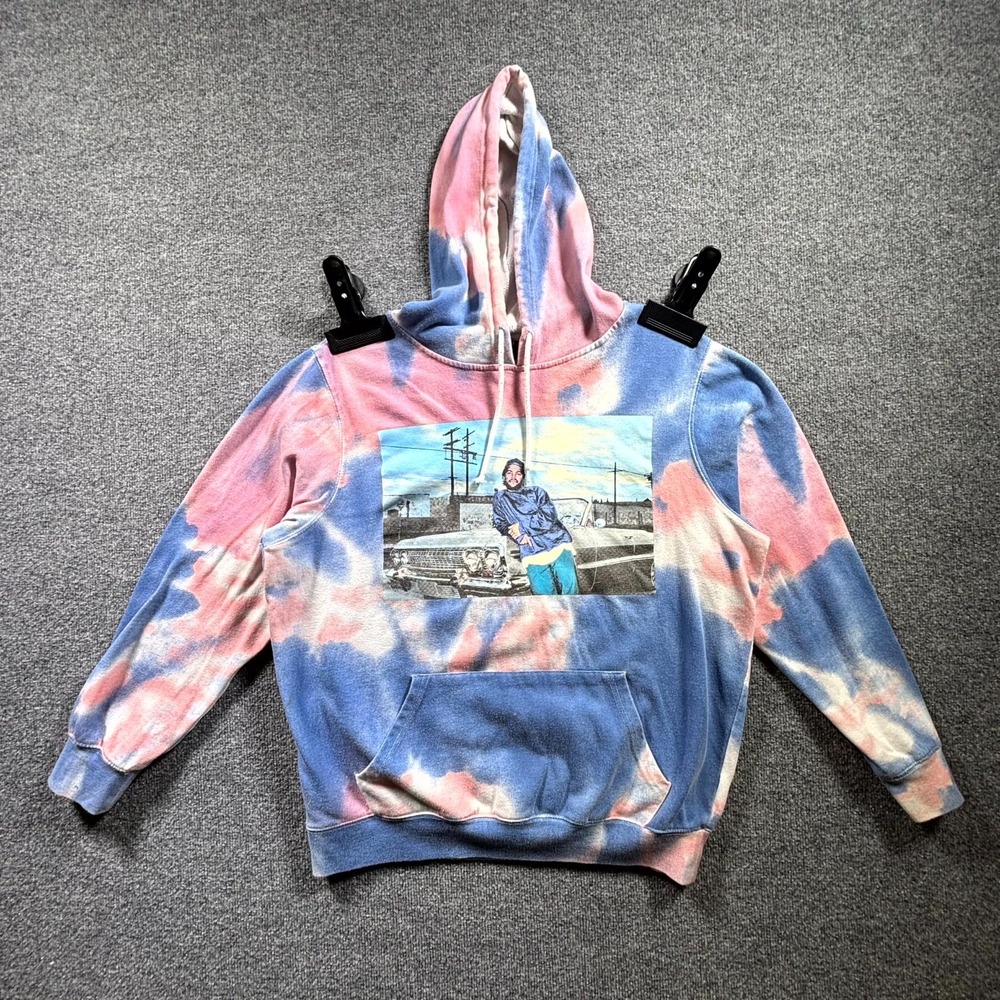 Bioworld Boyz N The Hood Hoodie Men's Large Pink Blue Tie Dye Ice Cube Lowrider